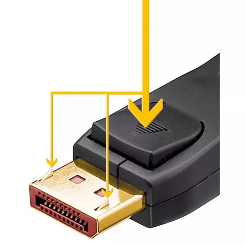 DisplayPort 2.1 kabelis, sertificēts, 16K @ 60Hz, 80 Gbit/s (melns, 1 metrs, VESA sertifikācija)