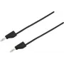 VOLTCRAFT Testa vads [Spraudnis 4 mm - Spraudnis 4 mm] 2 m Melns MSB-300 (MSB-300-2-SW)
