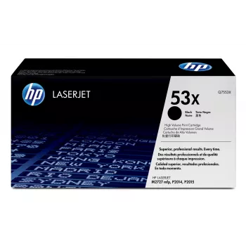 HP 53X augstas ietilpības melna oriģinālā LaserJet tonera kasetne, 7000 lapas, melna, 1 gab.