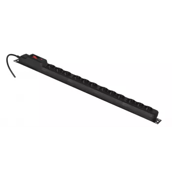 Activejet COMBO 12 ligzdu pagarinātājs 5m melns