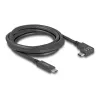 DeLOCK USB kabelis USB Type-C vīr. uz USB Type-C vīr. leņķveida 2m 5Gbps 4K PD 60W