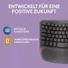 Tastatūra Logitech Wave Keys Office RF bezvadu + Bluetooth QWERTZ vācu grafīts
