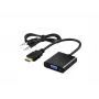 Video adapteris SAVIO CL-23/B VGA (vīrišķais) uz HDMI Type A (sievišķais) 0,5 m, melns