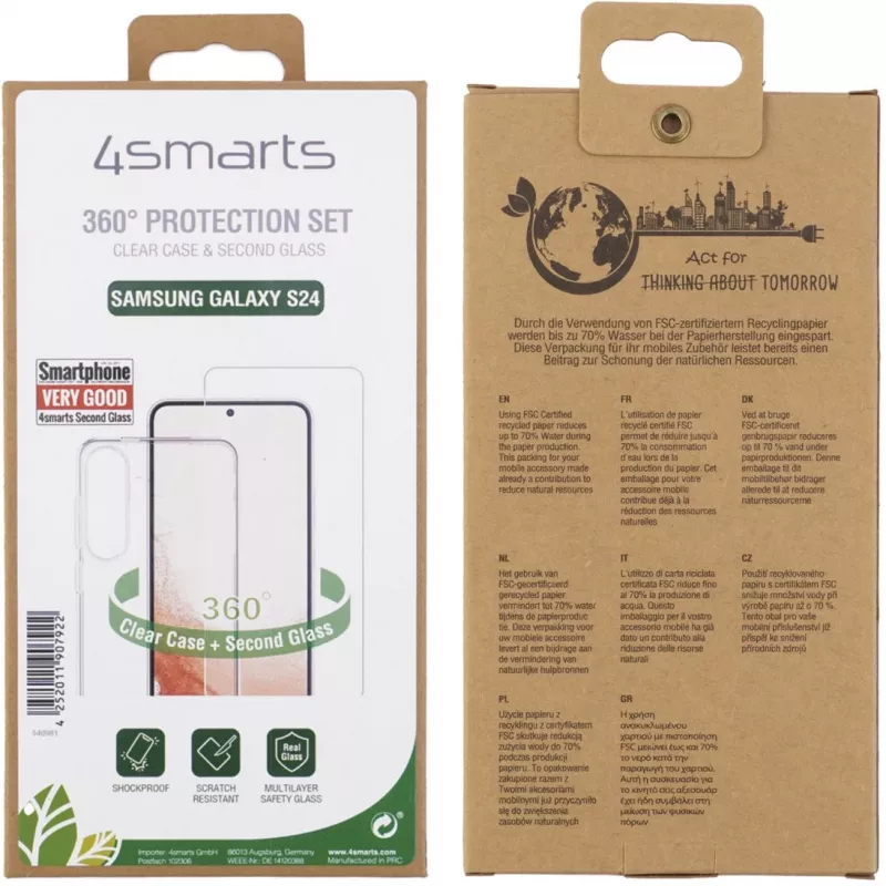 4smarts vāciņš Galaxy S24 caurspīdīgs 15,8 cm (6,2 collas)