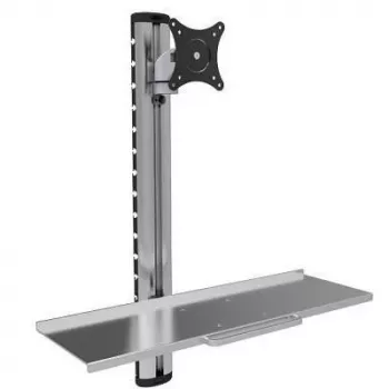 Techly ICA-PLW 01 monitora stiprinājums / statīvs 68,6 cm (27 collas) Sienas Sudrabains