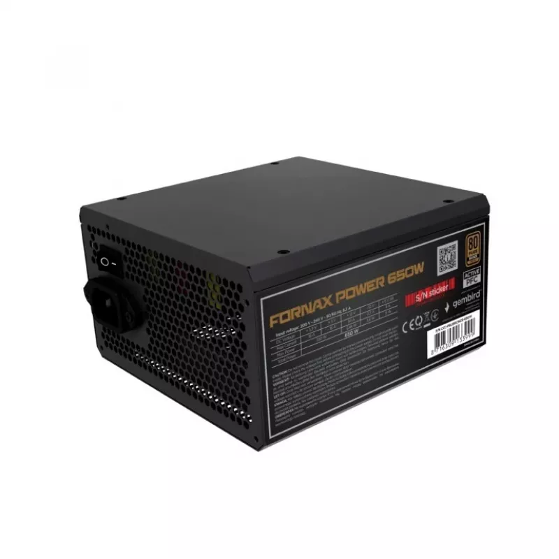 Barošanas bloks 650W aktīvais PFC 12 cm ventilators 80+Bronze industriāls