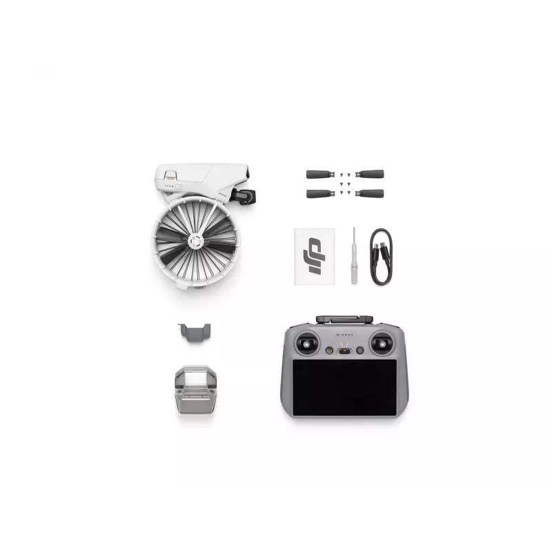 Drons DJI Flip 4 ar 48 MP kameru, 4K (3840x2160), 3110 mAh bateriju, 16 m/s, 14 000 m diapazonu, 4 rotoriem, 0,249 kg, melns/baltss