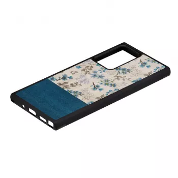 Man and wood telefona maciņš Samsung Galaxy Note 20 Ultra — zils zieds uz melna
