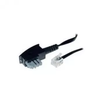 S/CONN 6m TAE-N – RJ 11 Melns Caurspīdīgs ShiverPeaks
