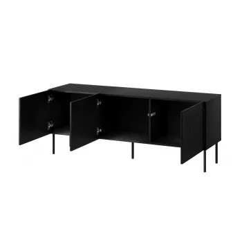 RTV skapis SIENA 150.5x40x60 melns matēts