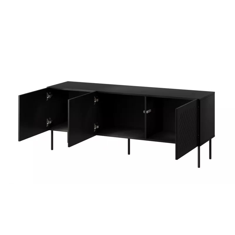 RTV skapis SIENA 150.5x40x60 melns matēts