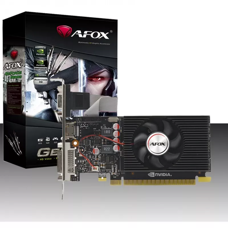 Grafikas karte AFOX AF240-1024D3L2 — NVIDIA GeForce GT 240, 1 GB GDDR3, 128-bit, PCIe 2.0