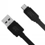 Matēts plakanais kabelis — USB-A uz Micro-USB