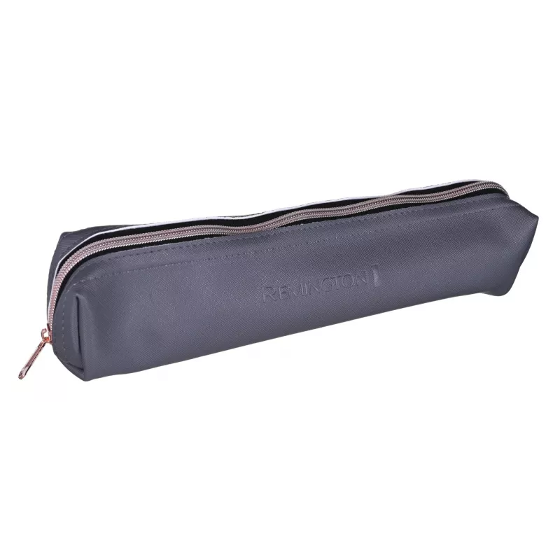 Taisnotājs Remington S8598 Warm Melns pelēka — keramikas plāksnes 11 cm, 5 siltuma līmeņi, 160–230 °C, 3 m vads, pārnēsāšanas maciņš