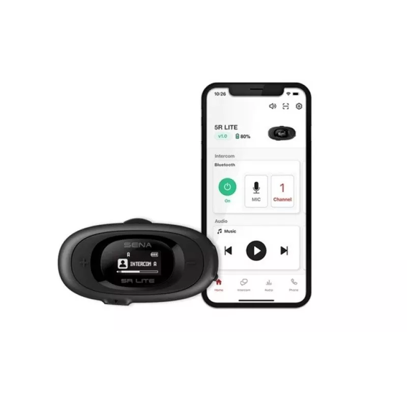 Sena 5RLITE-01D Dual motociklistu sarunu sistēma, Bluetooth 5.1, 700 m, melna