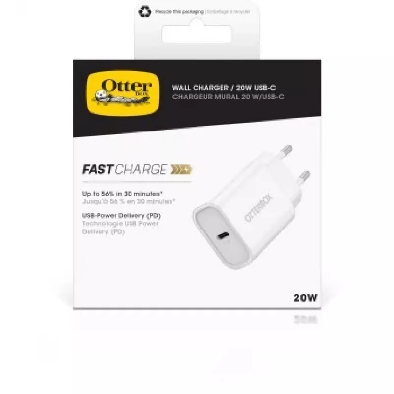 Sienas lādētājs OTTERBOX 78-81340 20W USB-C (USB-PD) Balts