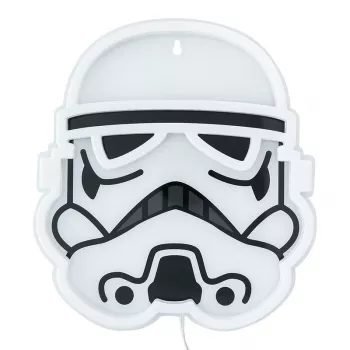 Pie sienas stiprināms LED neona gaismeklis Paladone Stormtrooper modelis PP14595SWVN, dekoratīvs Zvaigžņu karu apgaismojums