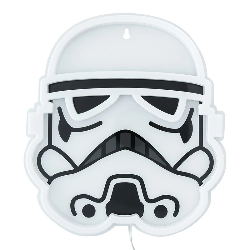 Pie sienas stiprināms LED neona gaismeklis Paladone Stormtrooper modelis PP14595SWVN, dekoratīvs Zvaigžņu karu apgaismojums