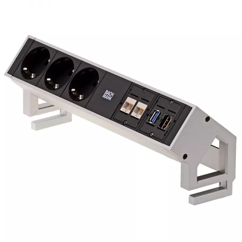 Barošanas pagarinātājs Bachmann 3x Schuko 2x CAT6 1x HDMI 1x USB3.0 902.502