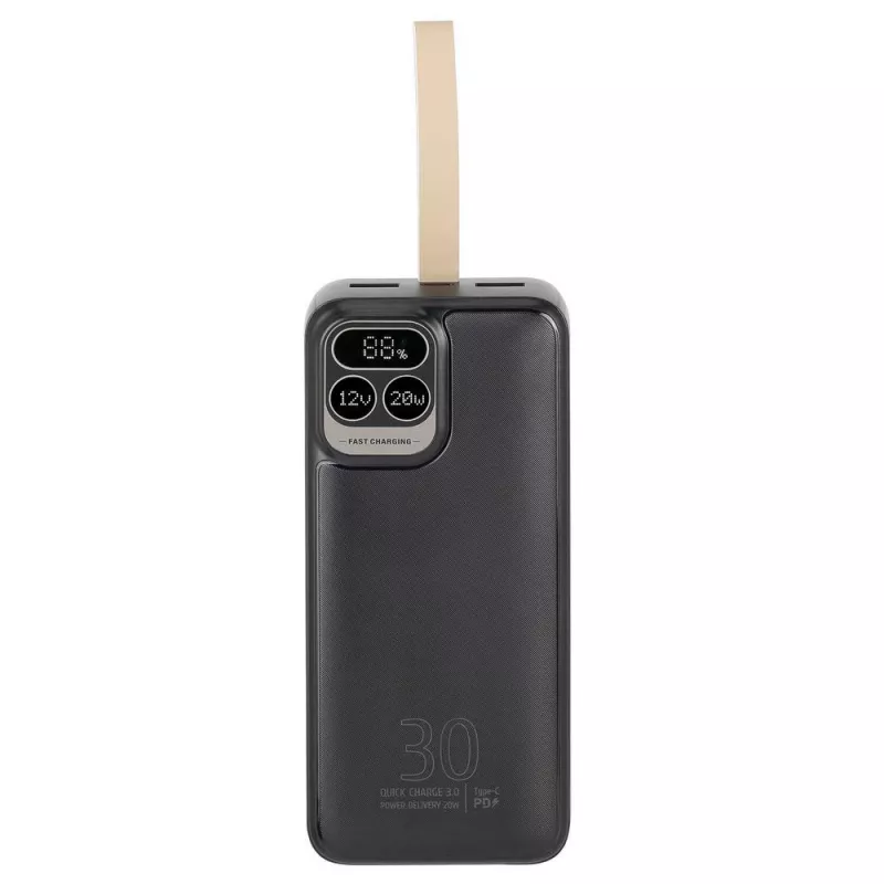 Rivacase VA2585 Power Bank 30000 mAh 20W, melns