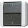 JUNG 802 W - svirslēdzis - 2P - vadu - melns - balts - termoplasts - IP44
