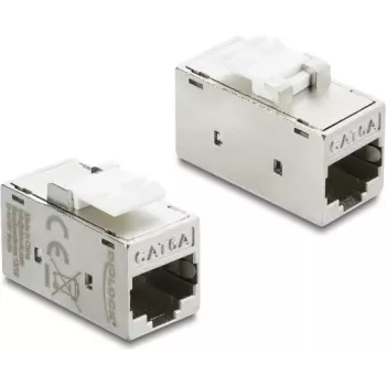 DELOCK Keystone savienotājs RJ45 Cat.6A metāla, zils uz zilu