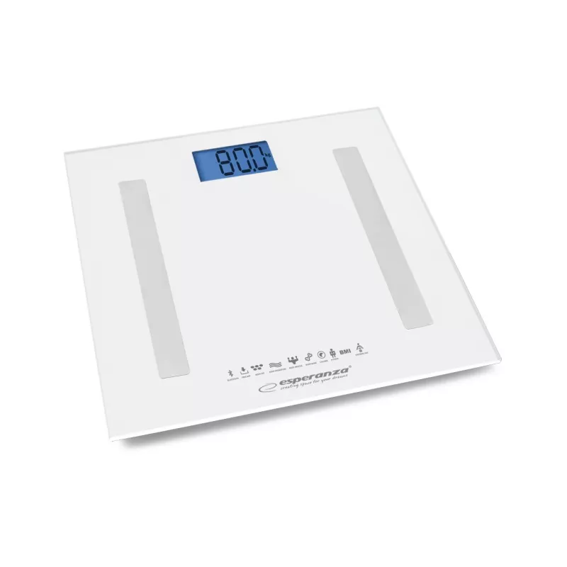 Esperanza EBS016W personīgie svari Square White Electronic personīgie svari