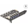 DELOCK PCI Express x1 karte 90346 — 5 Gbps, 5x ārējie porti
