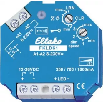 Dimmera slēdzis Eltako FKLD61 300W 1–10V — pie sienas montējams LED dimmers
