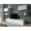 Cama living room furniture set ROCO 3 (2xRO3+2xRO4+2xRO1) Balts/Melns/Balts