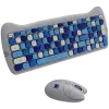 Bezvadu tastatūras un peles komplekts CANYON HSET-W6 Kitty Edition AAA AA Zils