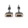 DIGITUS - DVI kabelis - Dual Link - DVI-D (M) - DVI-D (M) - 5,0m - liets, īkšķa skrūves - melns (AK-320101-050-S)