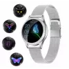 Smartwatch ORO-MED ORO-SMART CRYSTAL SILVER — apaļš metāla korpuss, LCD 240×198, 1,04 collu displejs, Bluetooth 4.0, ūdensizturīgs, 120 mAh baterija