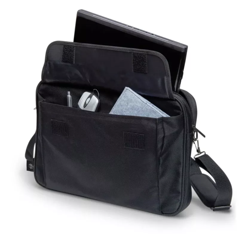 Toploader bag DICOTA D30805-RPET 40.6 cm 16 inch Melns