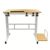 Maclean mobilais klēpjdatora galds, balts, 80x60cm, maks. 50kg, regulējams augstums 67-115cm, MC-124 W
