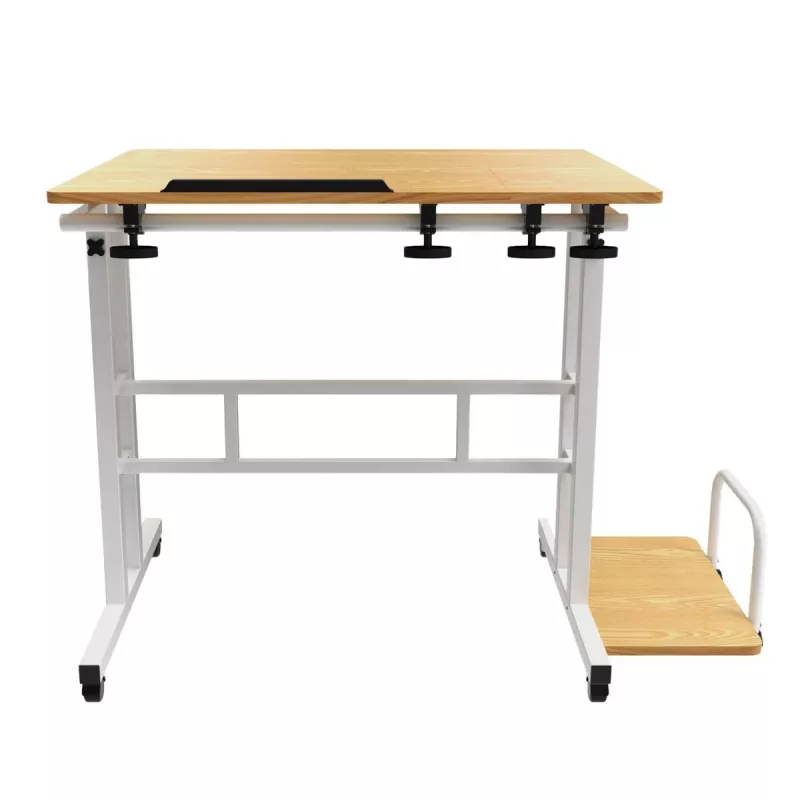 Maclean mobilais klēpjdatora galds, balts, 80x60cm, maks. 50kg, regulējams augstums 67-115cm, MC-124 W