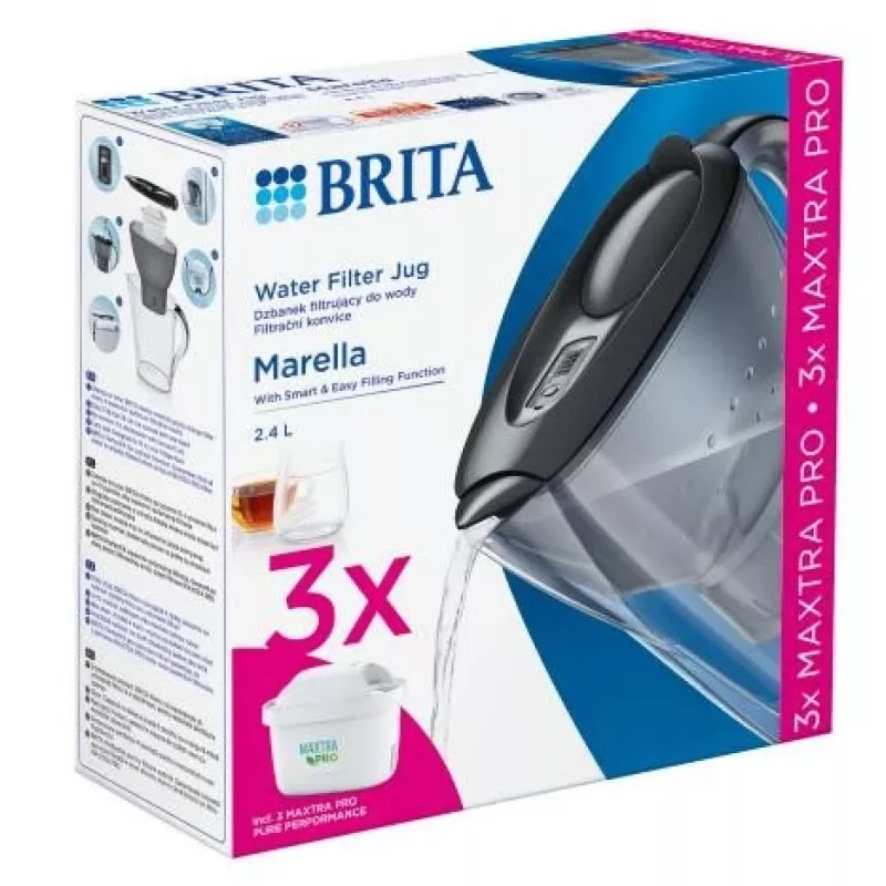 Brita Marella + 3 MAXTRA PRO Pure Performance 2,4 L zils