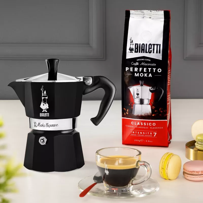 Bialetti Moka Express Moka katliņš Melns