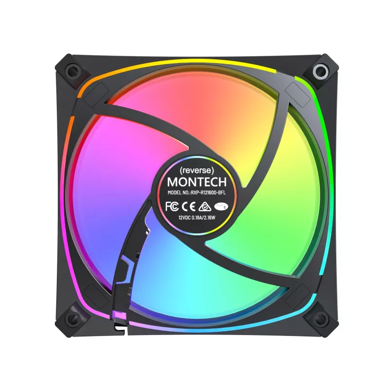 MONTECH RX120 PRO Melns 120mm ARGB korpusa ventilators