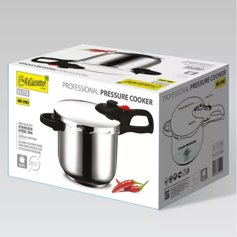Spiediena katls Maestro MR-2902, 6 L, sudraba