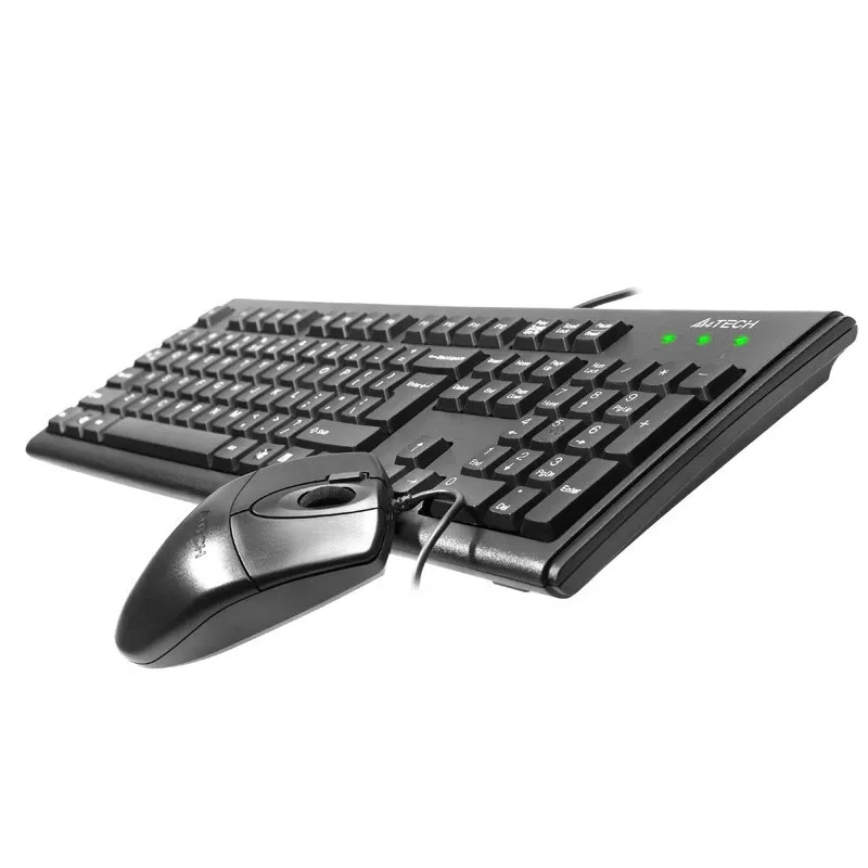 A4Tech KM-72620D - Tastatūras un peles komplekts - USB - US - Melns