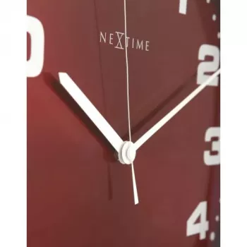 NeXtime pulkstenis 3053ro Dash Red, Ø35 cm, sienas, sarkans/sudrabs