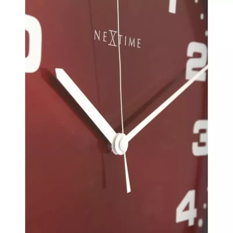 NeXtime pulkstenis 3053ro Dash Red, Ø35 cm, sienas, sarkans/sudrabs