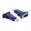 Seriālais kabelis DeLOCK 66280 USB Type-A DB-9 0,8 m Melns