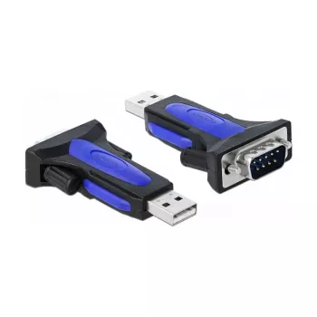Seriālais kabelis DeLOCK 66280 USB Type-A DB-9 0,8 m Melns