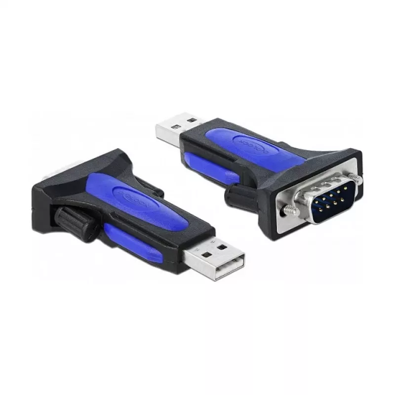 Seriālais kabelis DeLOCK 66280 USB Type-A DB-9 0,8 m Melns