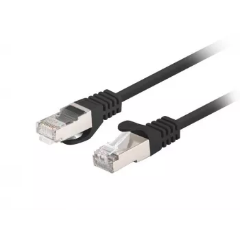 LANBERG Cat6 RJ-45 komutācijas kabelis PCF6-20CC-0200-BK, 2 m, F/UTP, CCA, 250 MHz, 10 Gbit/s, melns