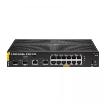 HPE Aruba Networking 6100 12G Class4 PoE 2G/2SFP+ 139W pārvaldīts L3 Gigabit Ethernet (10/100/1000) Power over Ethernet (PoE) 1U melns