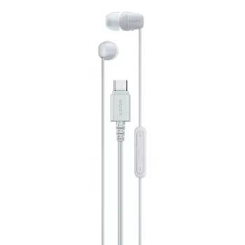 Sony IER-EX15C austiņas Vadu Ievietojamās Zvani/Mūzika USB Type-C Balta