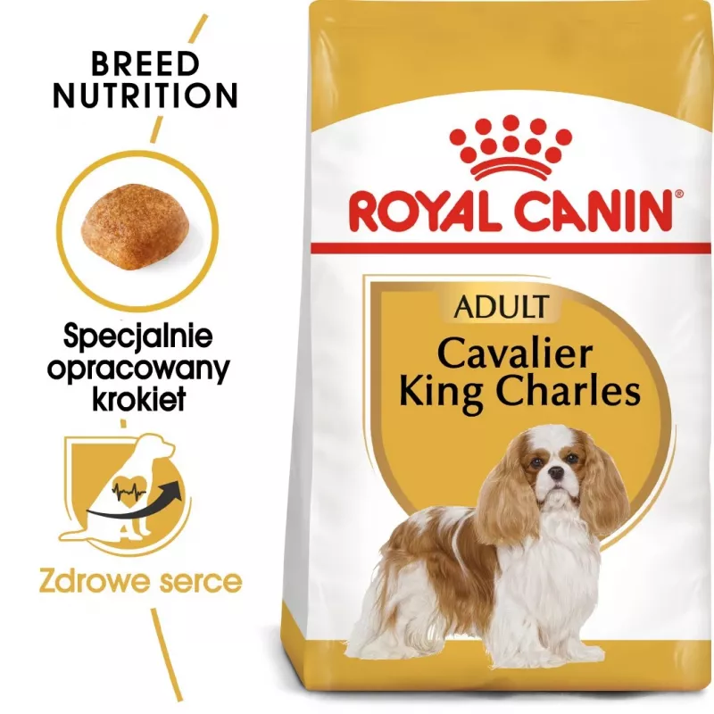 Sausā suņu barība Royal Canin Cavalier King Charles Adult 1.5 kg — Vistas gaļa, mazās šķirnes, āda un apmatojums, sirds atbalsts